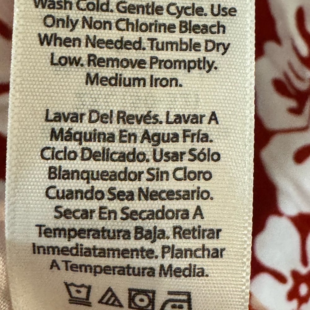 George Red and White Floral Men's Shirt - Picture 5 of 6